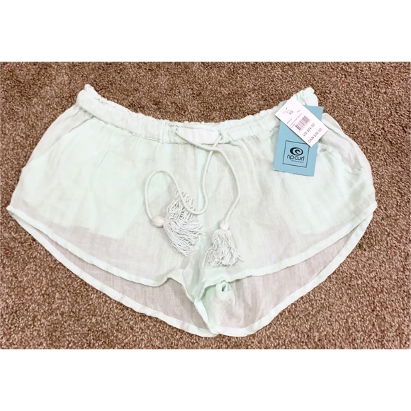 2/30$✨RIP CURL Gauze Tassel Mint Coverup - Picture 3 of 3